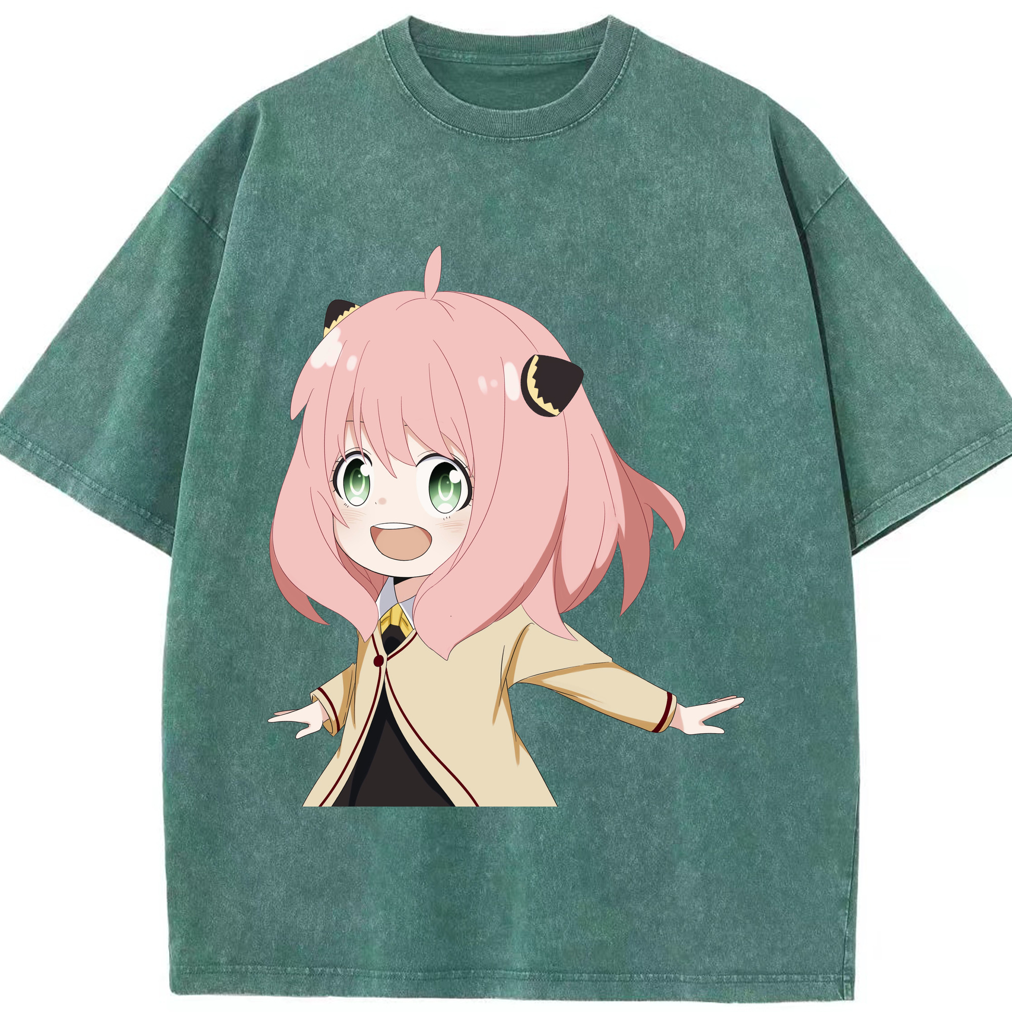 （画像用） SPY×FAMILY间谍家家酒 綿100% ヴィンテージ風 半袖Tシャツ（フロントプリント）